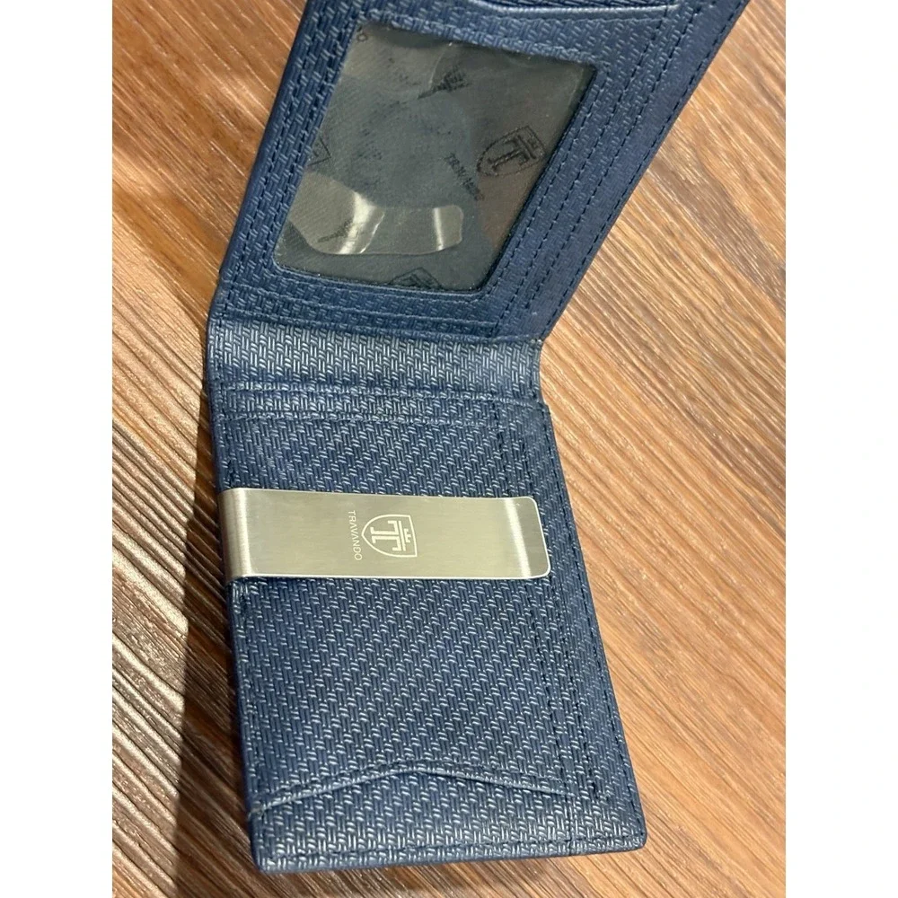 TRAVANDO Mens Slim Wallet Money Clip AUSTIN RFID Blocking Bifold Credit Card‎